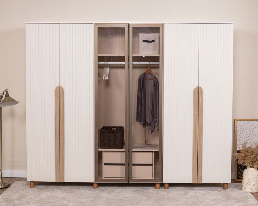 Vibe 6 Kapaklı Krem Gövde (4 Kapak Krem Lake 2 Kapak Camlı) - 1