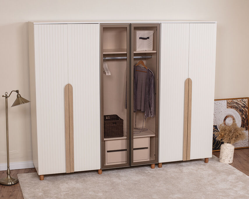 Vibe 6 Kapaklı Krem Gövde (4 Kapak Krem Lake 2 Kapak Camlı) - 2