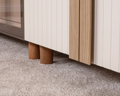 İtra 6 Kapaklı Gardırop Krem Gövde (4 Kapak Krem Lake 2 Kapak Camlı) - 6