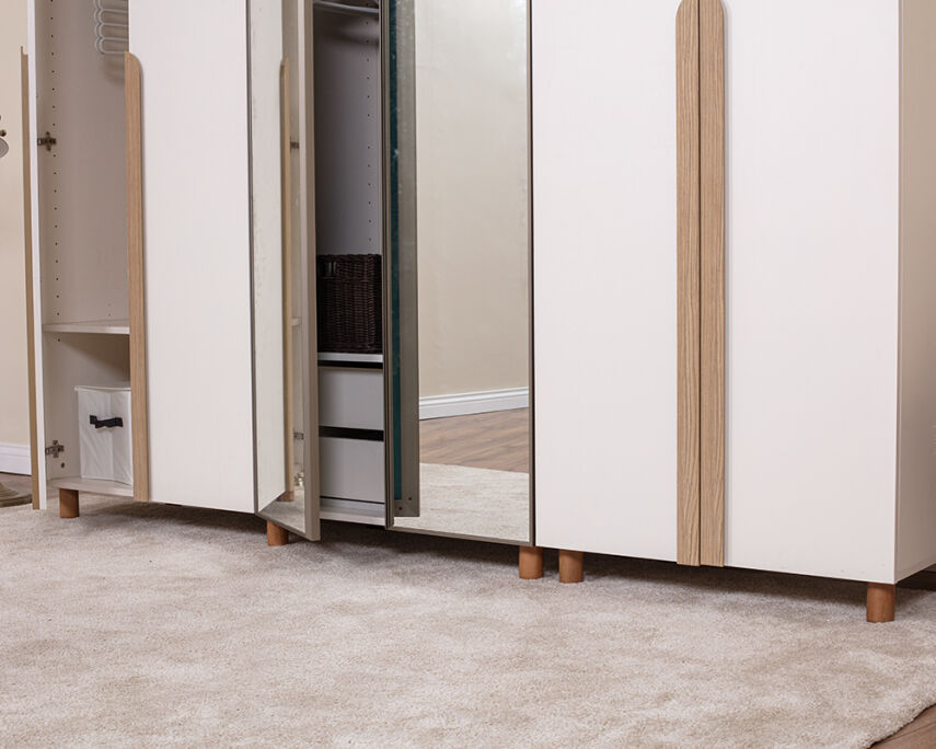 Vibe 6 Kapaklı Krem Gövde (4 Kapak Krem MDFLAM 2 Kapak Aynalı) - 4