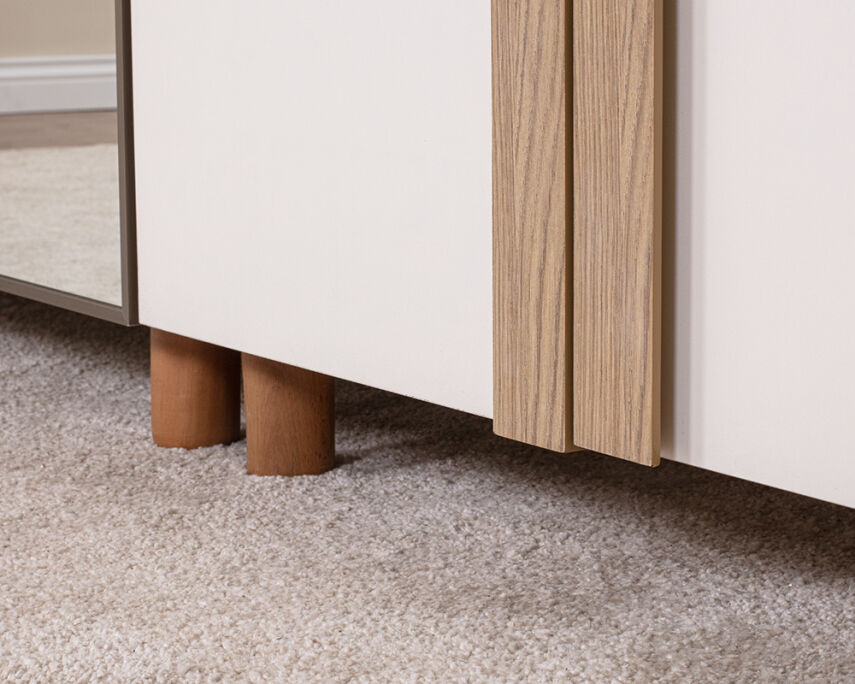 Vibe 6 Kapaklı Krem Gövde (4 Kapak Krem MDFLAM 2 Kapak Aynalı) - 6