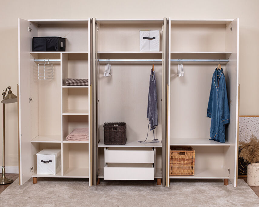 Vibe 6 Kapaklı Krem Gövde (4 Kapak Krem MDFLAM 2 Kapak Camlı) - 3