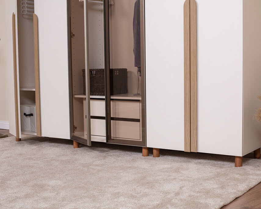 Vibe 6 Kapaklı Krem Gövde (4 Kapak Krem MDFLAM 2 Kapak Camlı) - 4