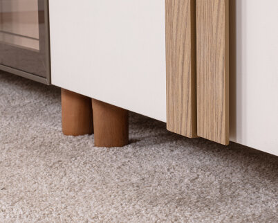 İtra 6 Kapaklı Gardırop Krem Gövde (4 Kapak Krem MDFLAM 2 Kapak Camlı) - 6