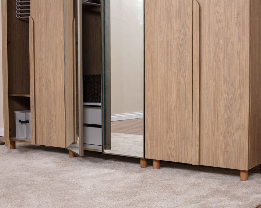 Vibe 6 Kapaklı Meşe Gövde (4 Kapak Meşe MDFLAM 2 Kapak Aynalı) - 4