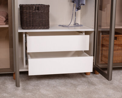 İtra 6 Kapaklı Gardırop Krem Gövde (Cam Kapak) - 5