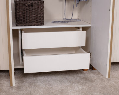 İtra 6 Kapaklı Gardırop Krem Gövde (Krem Lake Kapak) - 5