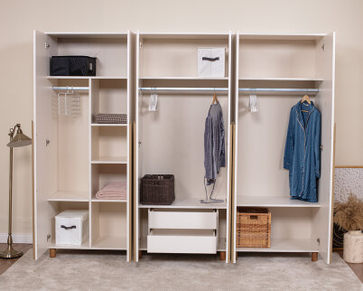 İtra 6 Kapaklı Gardırop Krem Gövde (Krem MDFLAM Kapak) - 3