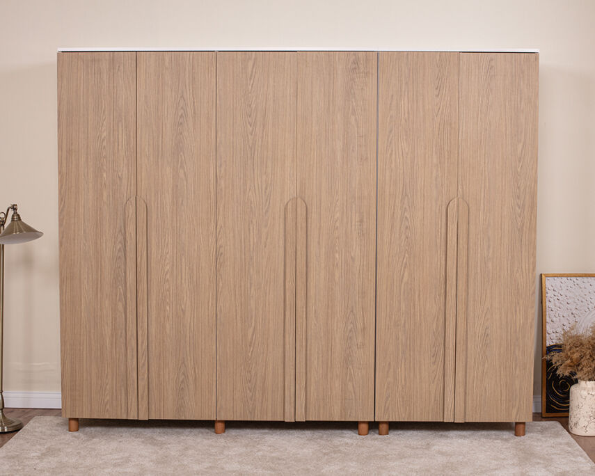 Vibe 6 Kapaklı Krem Gövde (Meşe MDFLAM Kapak) - 