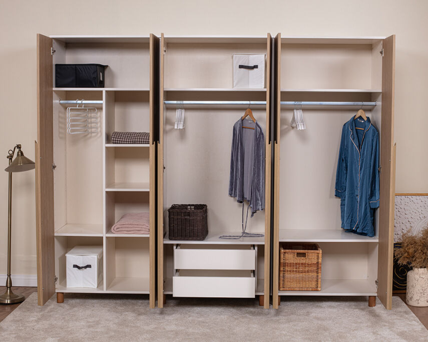 Vibe 6 Kapaklı Krem Gövde (Meşe MDFLAM Kapak) - 3