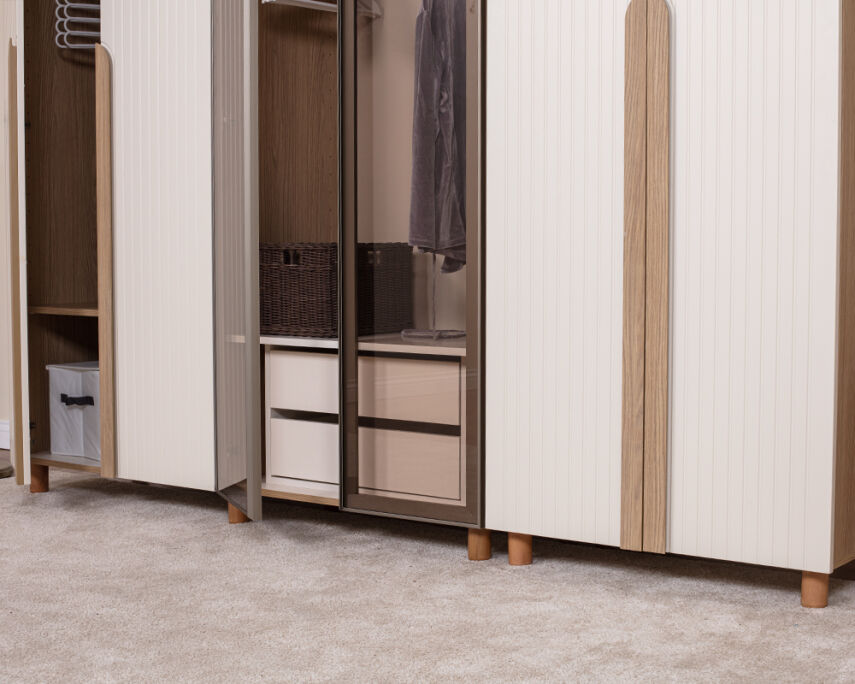 Vibe 6 Kapaklı Meşe Gövde (4 Kapak Krem Lake 2 Kapak Camlı) - 4