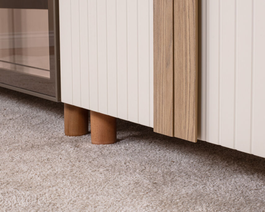 Vibe 6 Kapaklı Meşe Gövde (4 Kapak Krem Lake 2 Kapak Camlı) - 6