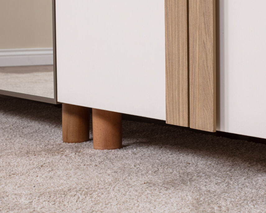 Vibe 6 Kapaklı Meşe Gövde (4 Kapak Krem MDFLAM 2 Kapak Aynalı) - 6