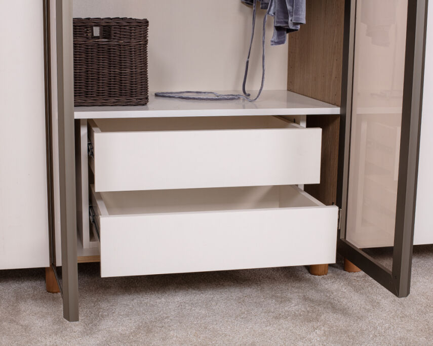 Vibe 6 Kapaklı Meşe Gövde (4 Kapak Krem MDFLAM 2 Kapak Camlı) - 5