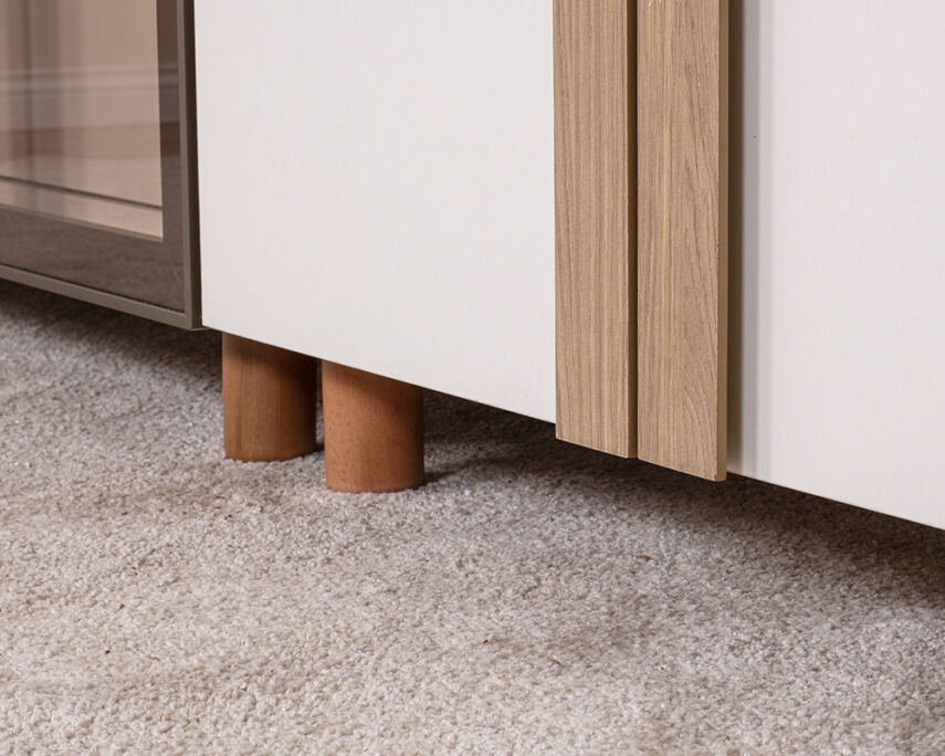 Vibe 6 Kapaklı Meşe Gövde (4 Kapak Krem MDFLAM 2 Kapak Camlı) - 6