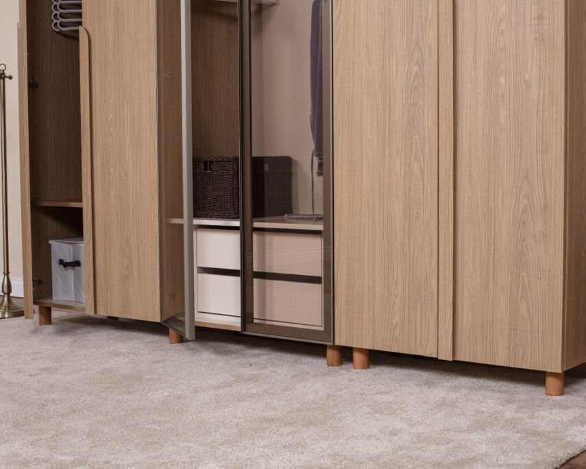 Vibe 6 Kapaklı Meşe Gövde (4 Kapak Meşe MDFLAM 2 Kapak Camlı) - 4