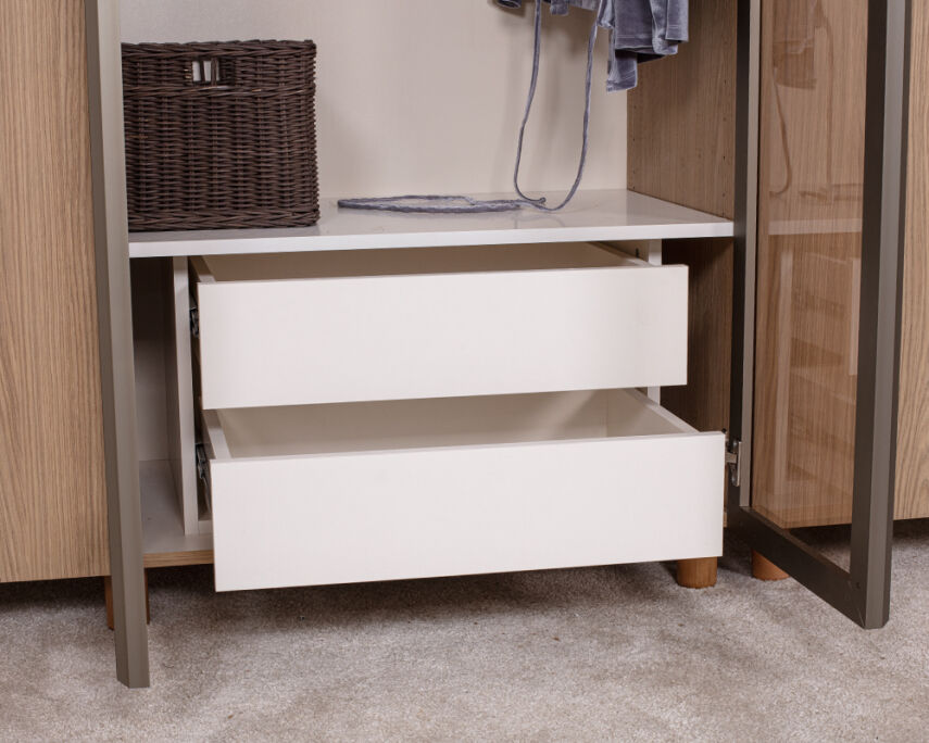 Vibe 6 Kapaklı Meşe Gövde (4 Kapak Meşe MDFLAM 2 Kapak Camlı) - 5