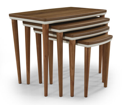 Vizyon Doğal Ceviz Kaplama Orta Sehpa + Servis Sehpası - 7